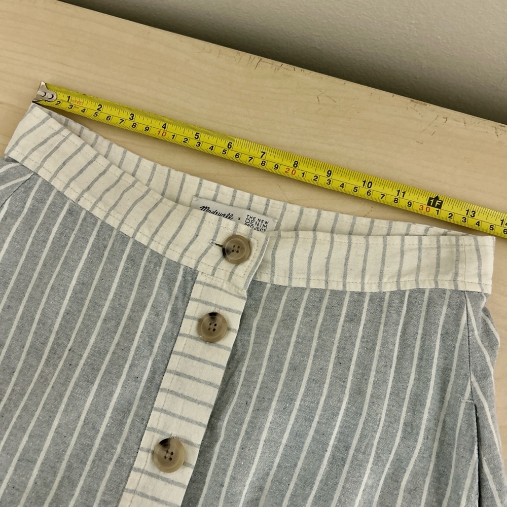 Madewell X The New Denim Project Striped Midi Skirt, size 2 EUC - Picture 6 of 7